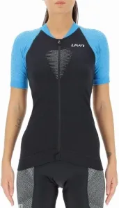 UYN Granfondo OW Biking Lady Shirt Short Sleeve Maglia Blackboard/Danube Blue XL