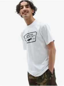 White Mens T-Shirt with Vans print - Men #525146