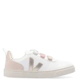 Veja Baby Girls V-10 Leather Sneakers Multicolour - EU 23 WHITE