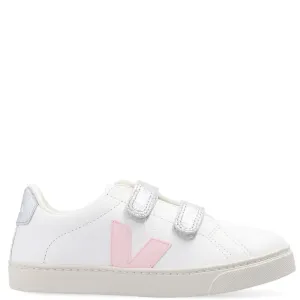 Veja Baby Girls Explar Chromefree Leather Sneakers White - UK 26 WHITE