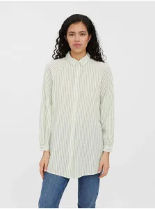 Green-white striped oversize shirt VERO MODA Juno - Women #1295838