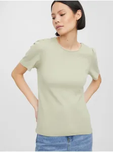 Light green basic T-shirt VERO MODA Natasha - Women #930548