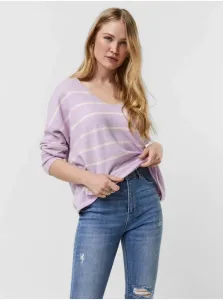 Light purple striped sweater VERO MODA Doffy - Women #1455314