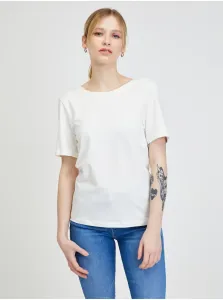White basic T-shirt VERO MODA Sienna - Women #1295687