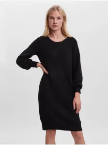 Black sweater dress with mixed wool VERO MODA Simone - Ladies