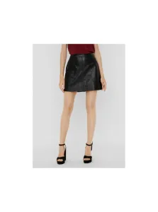 Black imitation leather mini skirt VERO MODA Sylvia #747441