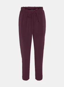 Burgundy shortened trousers VERO MODA #188283