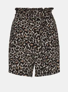 Brown-black patterned shorts with tie VERO MODA Simply - Women #967084