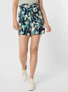 Green-blue floral shorts with tying VERO MODA Simply - Women