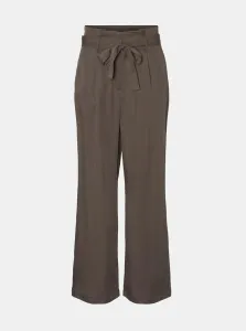 Dark grey loose trousers with tie VERO MODA Viviana - Ladies #967111