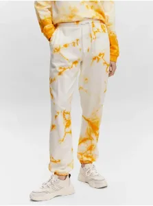 Yellow-white patterned sweatpants VERO MODA Falkon - Women