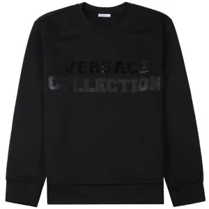 Versace Collection Men's Graphic Logo Sweatshirt Black - BLACK L