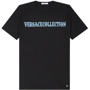 Versace Collection Men's Logo Print T-Shirt Black - BLACK XL