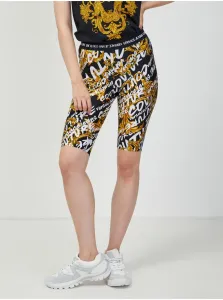 Yellow-Black Women Patterned Short Leggings Versace Jeans Couture - Women #1356977