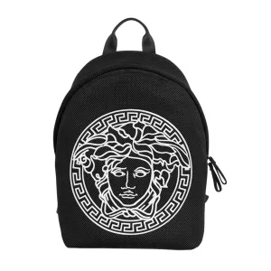 Versace Boys Medusa Head Backpack Black - BLACK ONE SIZE