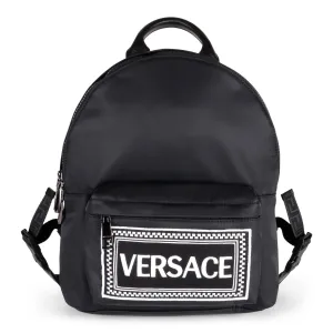 Young Versace Boys Logo Backpack Black - BLACK ONE SIZE