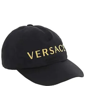 Versace Unisex Logo Cap Black - L BLACK
