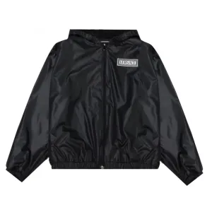 Versace Boys Logo Hooded Jacket Black - BLACK 8Y