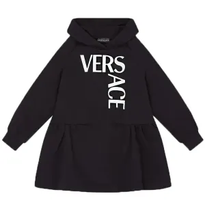 Versace - Girls Logo Hoodie Dress Black - 10Y BLACK