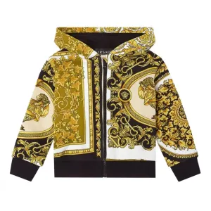 Versace Boys Mixed Print Hoodie Gold - MULTI COLOURED 36M