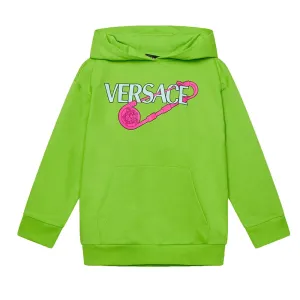 Versace Girls Safety Pin Hoodie Green - 14Y GREEN