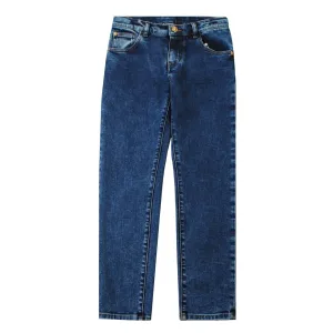 Young Versace Boys Gold Button Jeans Blue - BLUE 8Y