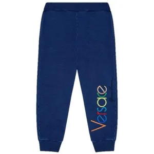 Versace Boys Embroidered Joggers Blue - BLUE 8Y