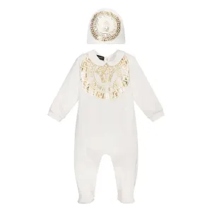 Versace - Baby Boys Medusa Print Babygrow With Hat Set - 6M WHITE