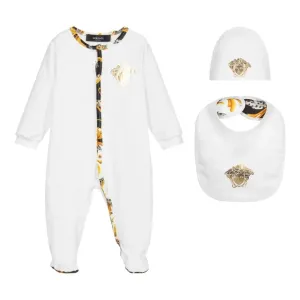 Versace Baby Boys Three Piece Gift Set White - WHITE 12M
