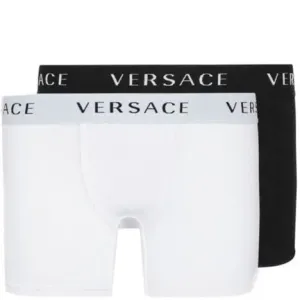 Versace Boys Kids Trunks Set Black & White - BLACK/WHITE 14 YEARS