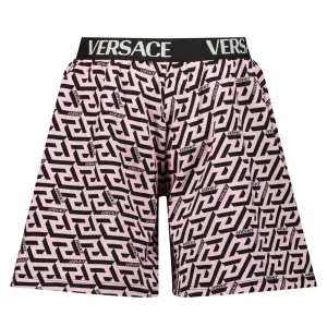 Versace Girls La Greca Shorts Pink - 12Y PINK