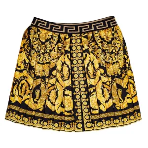 Versace Teen Girls Pleited Skirt Gold - 10Y GOLD