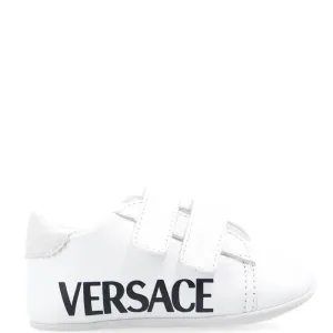 Versace Baby Unisex Side Logo Sneakers White - 15 WHITE
