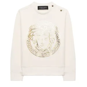 Versace Baby Boys Medusa Logo Sweater White - 12M WHITE