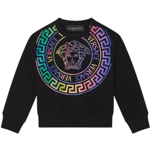 Versace Baby Girls Holographic Medusa Print Sweatshirt Black - 18/24 Months Black