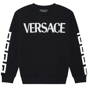 Versace Boys Logo Sweatshirt Black - 4Y Black