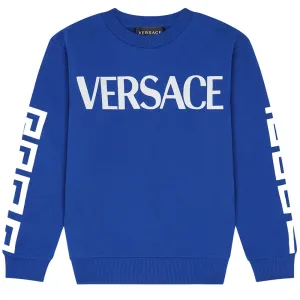 Versace Boys Logo Sweatshirt Blue - 10Y Blue