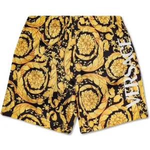 Versace Boys Barocco Print Swim Shorts Gold - 10Y GOLD