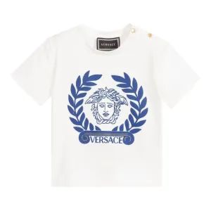 Versace Baby Boys Cotton Logo T-shirt White - WHITE 12M