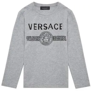 Versace Boys Grey Medusa t-shirt - GREY 10Y