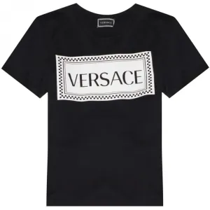 Versace Boys Logo T-shirt Black - BLACK 4Y