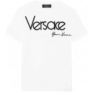 Versace Boys Logo Tee - WHITE 4Y