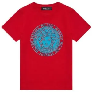 Versace Boys Red Cotton T-shirt - RED 10Y