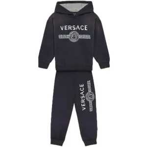 Versace Boys Cotton Tracksuit Grey - GREY 10Y