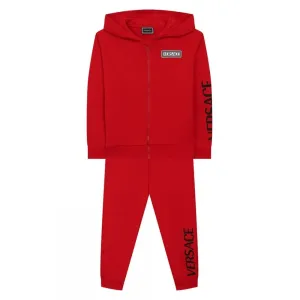 Versace Boys Cotton Tracksuit Red - RED 10Y