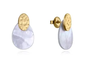 Viceroy Affascinanti orecchini placcati in oro con madreperla Chic 14079E01012