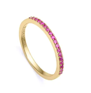 Viceroy Elegante anello placcato oro con zirconi rosa Trend 9118A012 50 mm