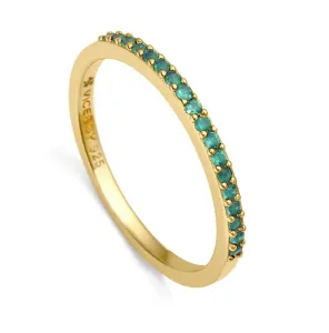 Viceroy Elegante anello placcato oro con zirconi verdi Trend 9118A014 50 mm