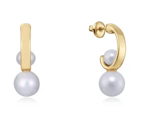 Viceroy Eleganti orecchini placcati in oro con perle Chic 14095E01012