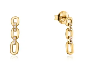 Viceroy Eleganti orecchini placcati oro con zirconi Elegant 13137E100-30